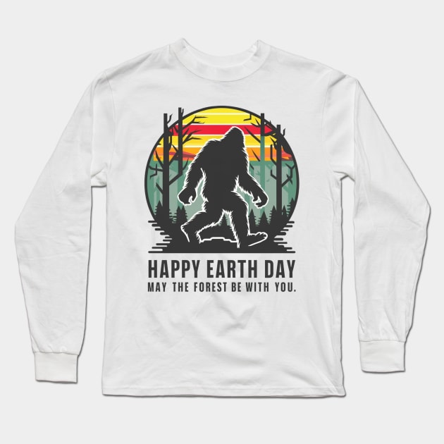 Earth day, may the forest be with you Long Sleeve T-Shirt by Dylante